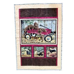 Labrador retriever lab puppies dogs tapestry blanket wall hanging baby quilt
